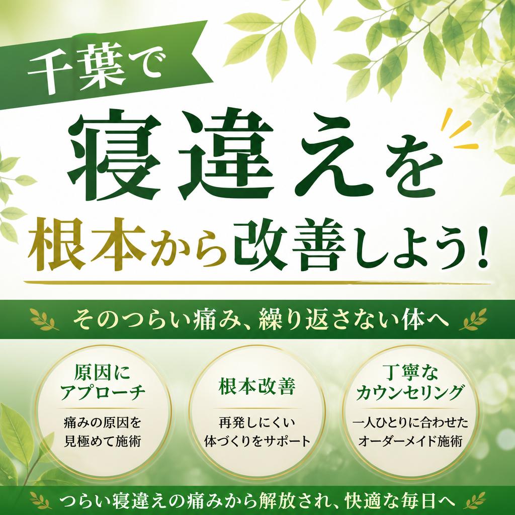 千葉で寝違えを根本から改善しよう！
