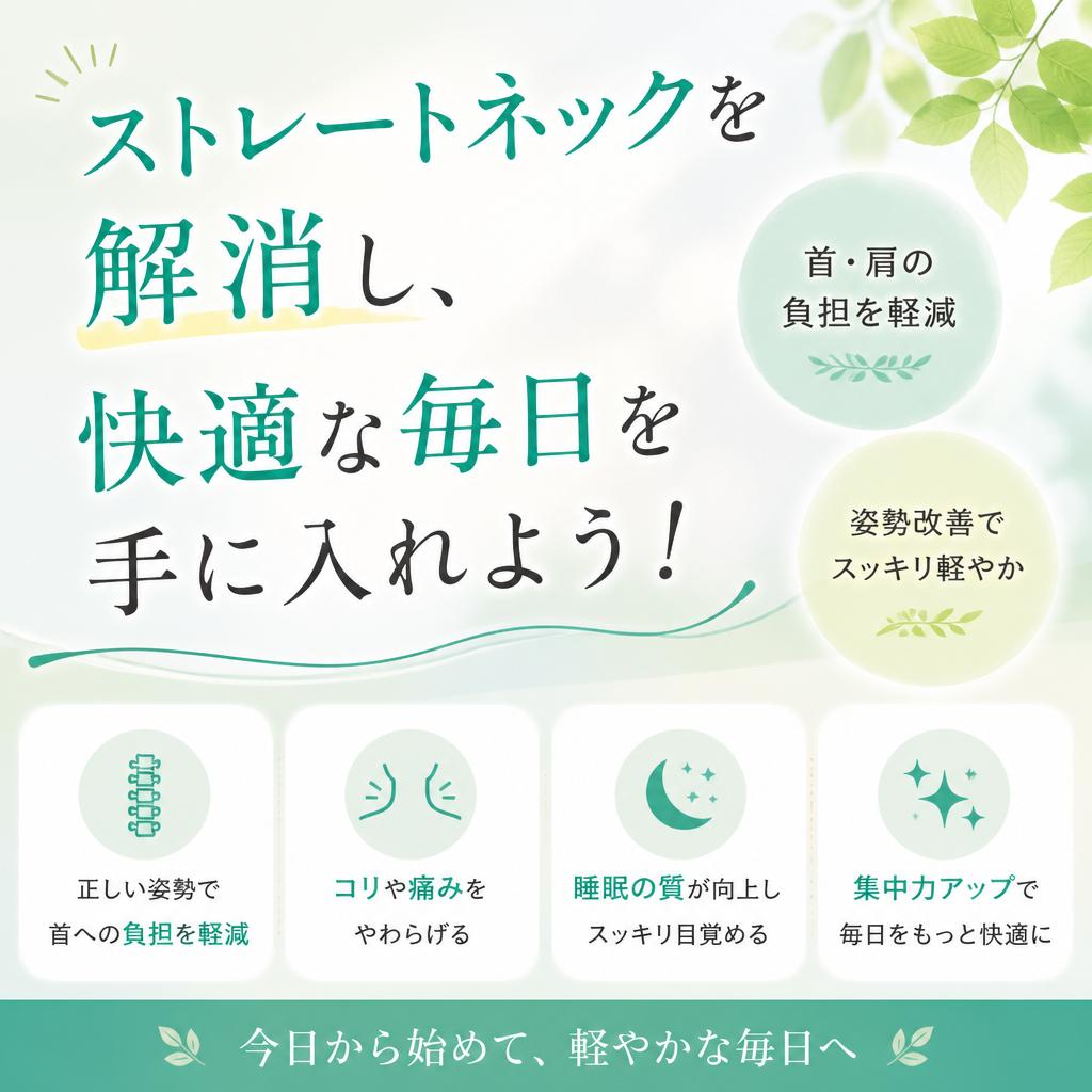 ストレートネックを解消し、快適な毎日を手に入れよう！