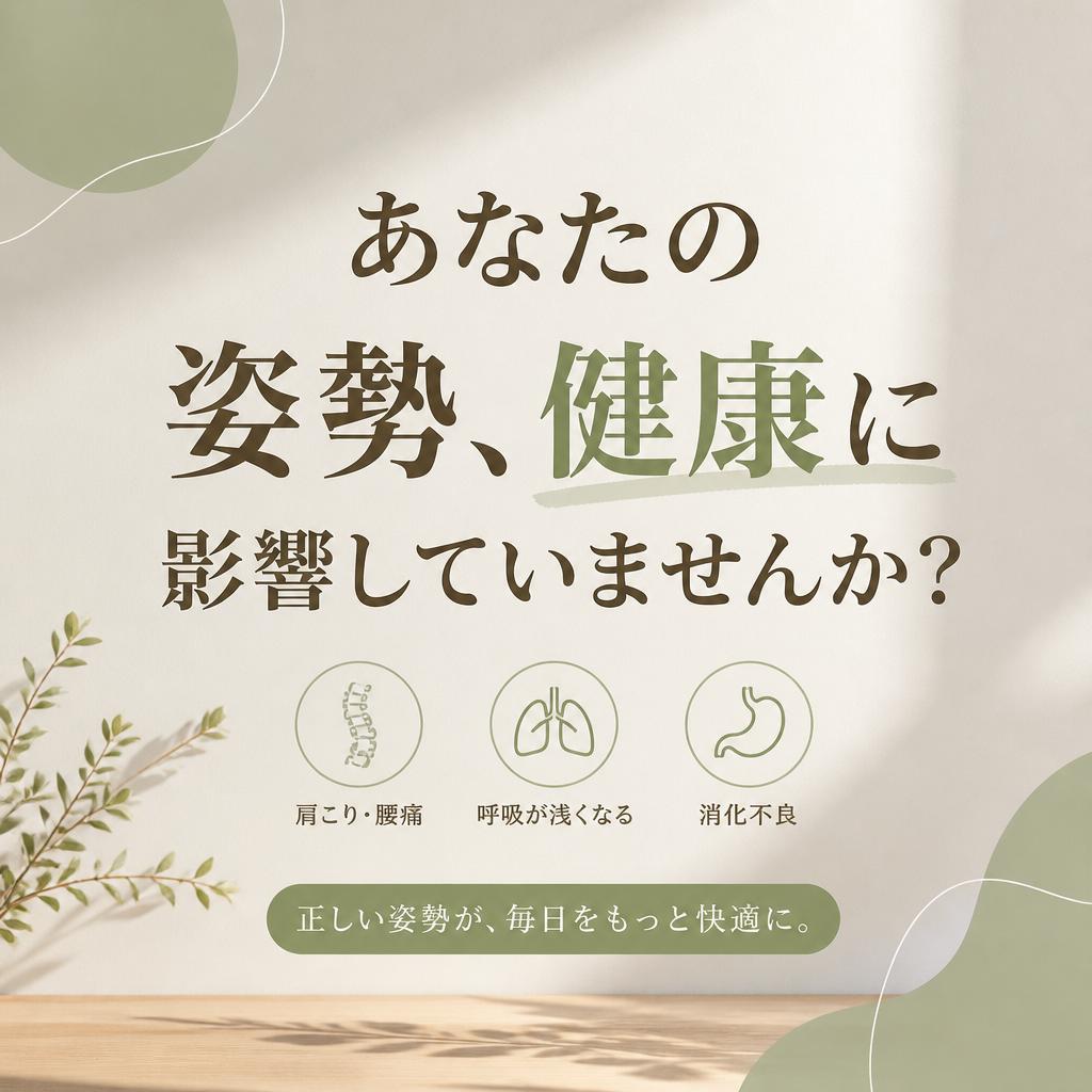 あなたの姿勢、健康に影響していませんか？