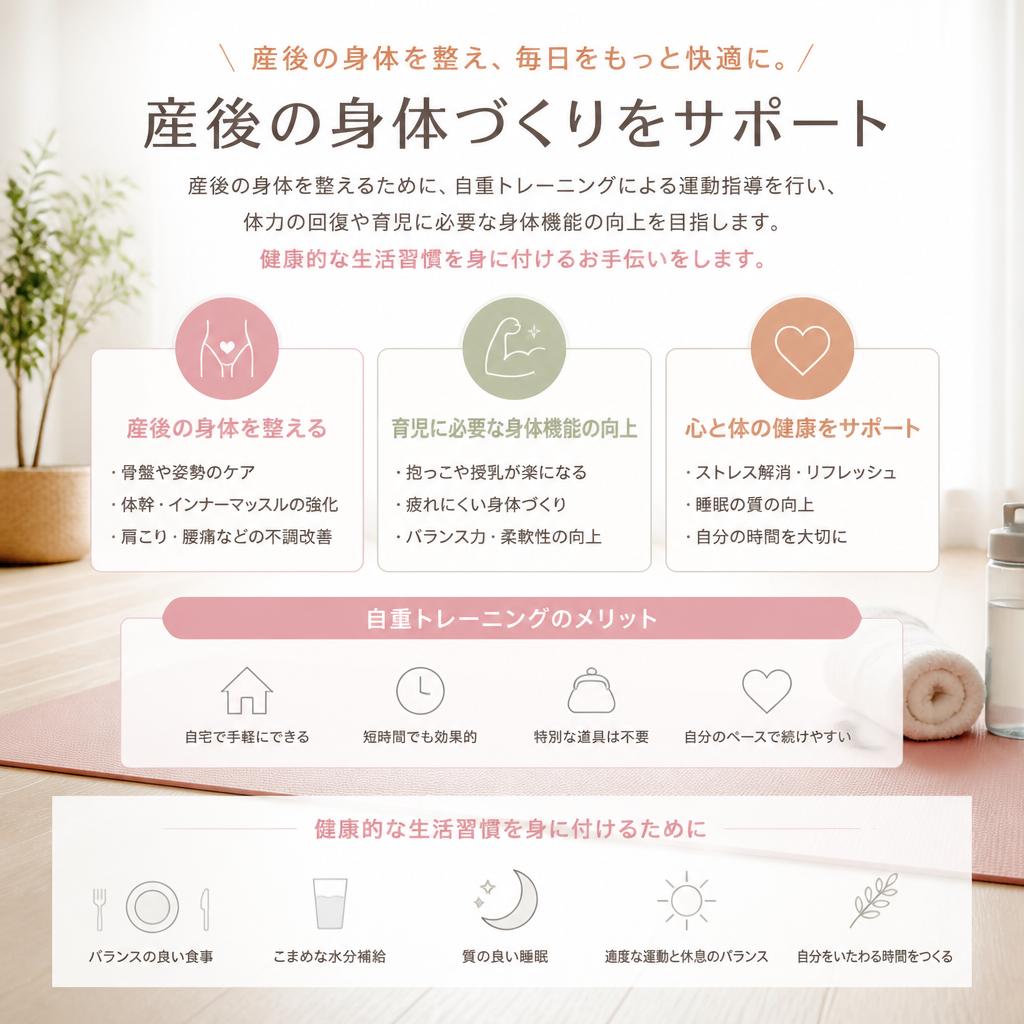 運動指導によるさらなるサポート