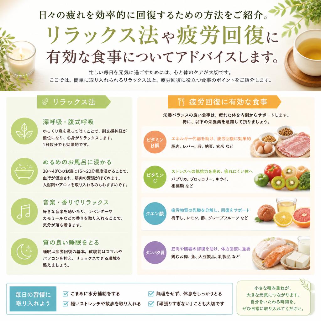疲れ回復テクニック