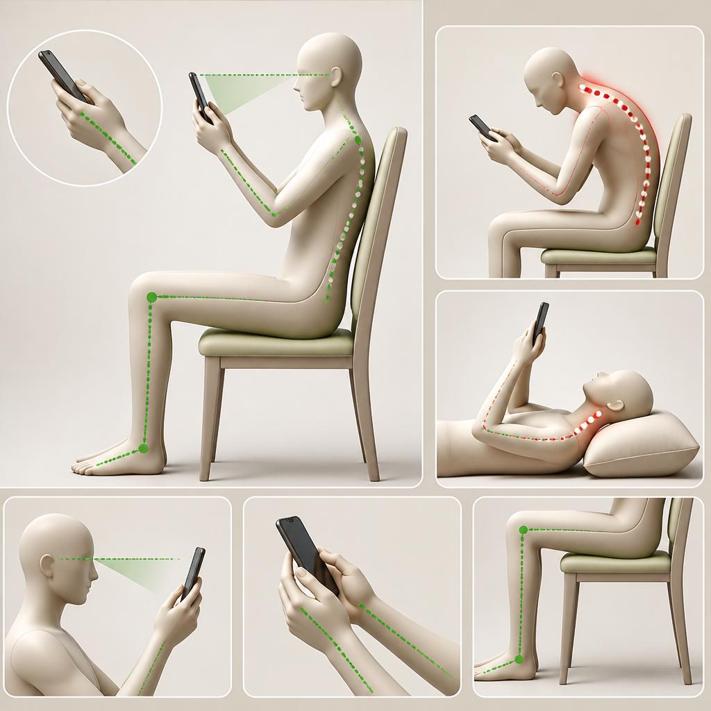 スマホ使用時の正しい姿勢